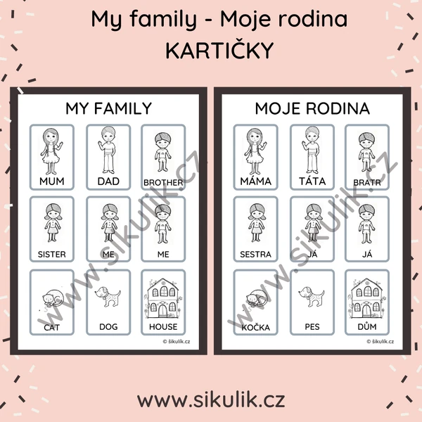 My Family- Moje Rodina Jč-En Kartičky