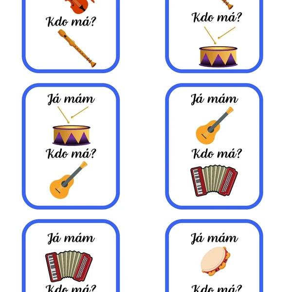 Já mám, kdo má? - hudební nástroje