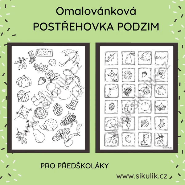 Omalovánková Postřehovka PODZIM