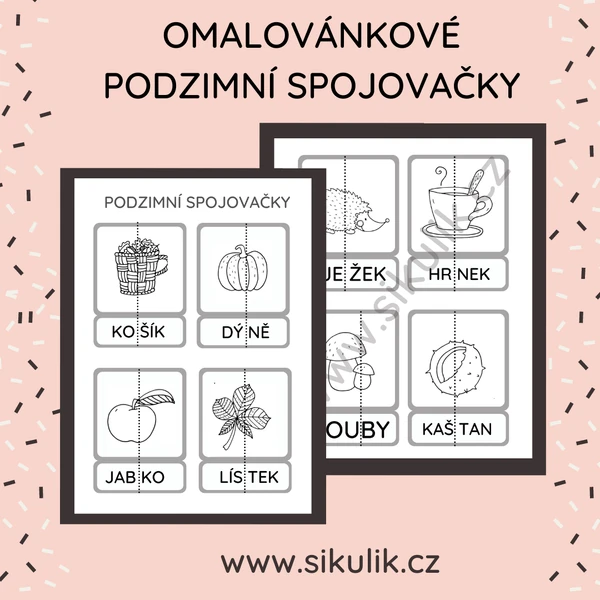 OMALOVÁNKOVÉ PODZIMNÍ SPOJOVAČKY