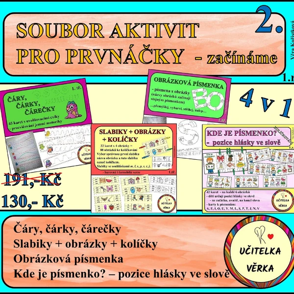 SOUBOR AKTIVIT PRO PRVNÁČKY - začínáme 4 v 1    2.