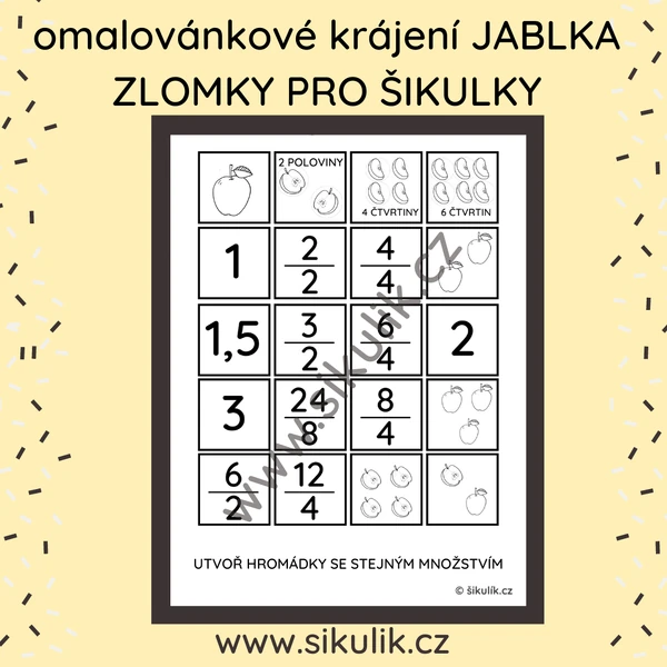 OMALOVÁNKOVÉ KRÁJENÍ/ ZLOMKY PRO ŠIKULKY
