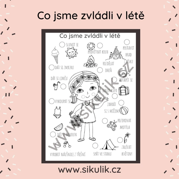 Co Jsme Zvládli V Létě Omalovánka
