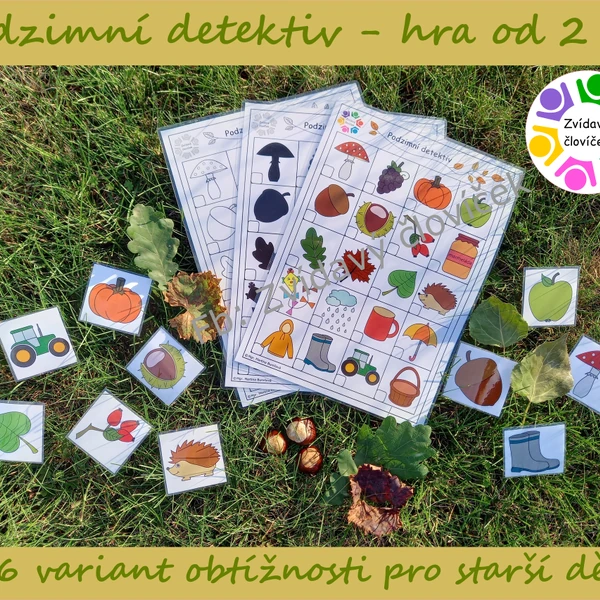 PODZIMNÍ DETEKTIV - hra od 2 let, 6 variant obtížnosti