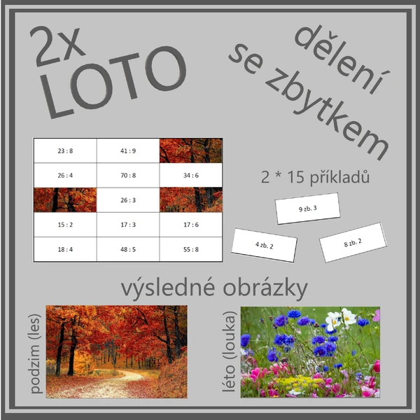 LOTO - dělení se zbytkem (2x loto)