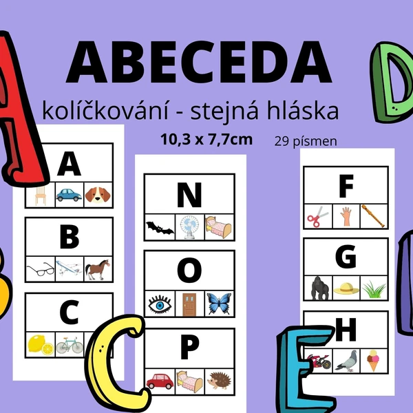 Abeceda - kolíčkování