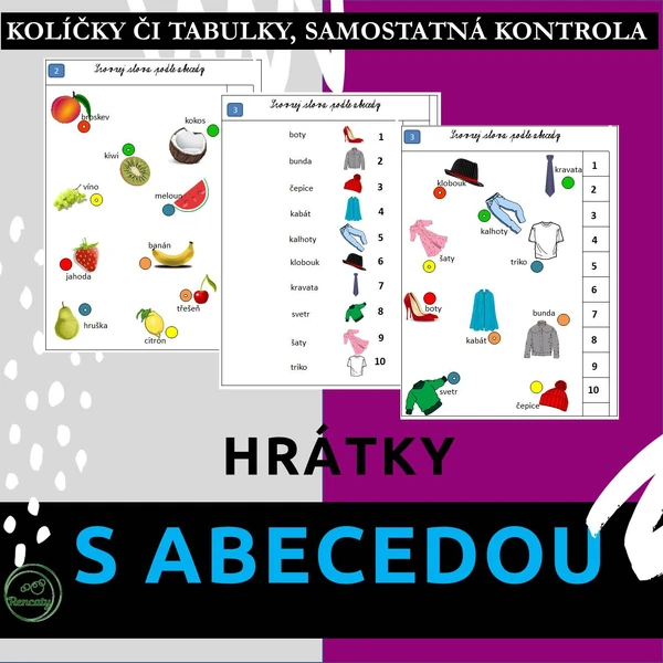 Hrátky s abecedou - kolíčky
