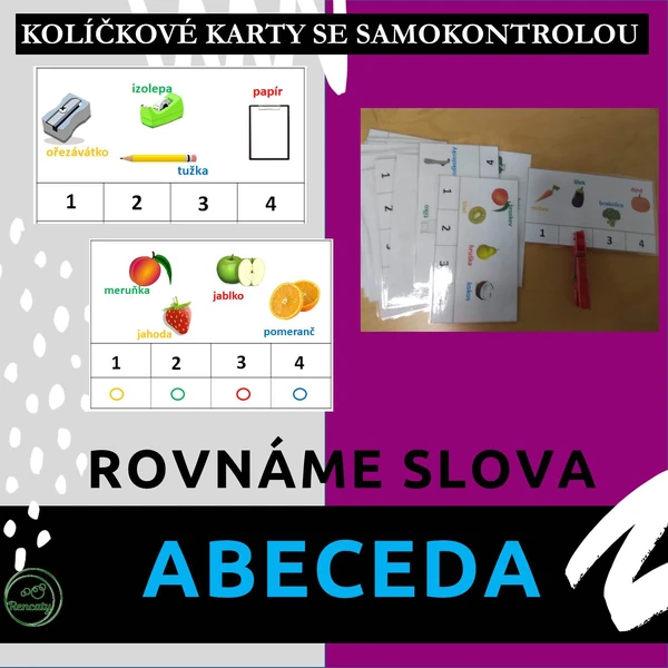 ABECEDA - kolíčkové karty
