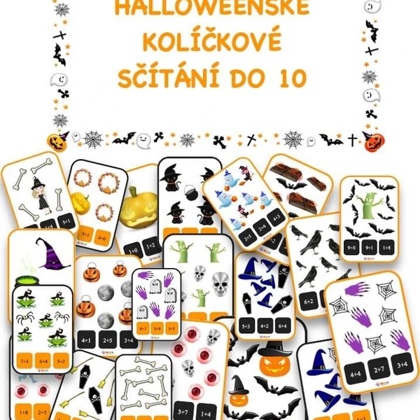 HALLOWEEN - KOLÍČKOVÉ SČÍTÁNÍ DO 10