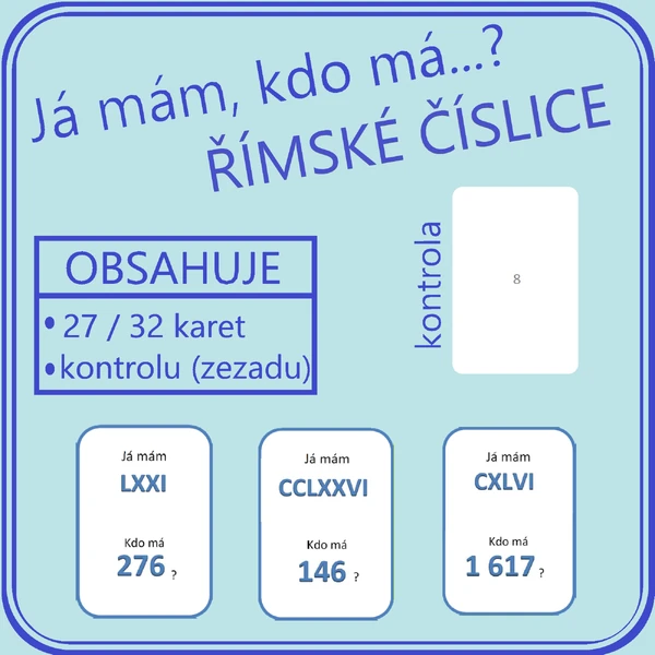 Já mám, kdo má…? Římské číslice
