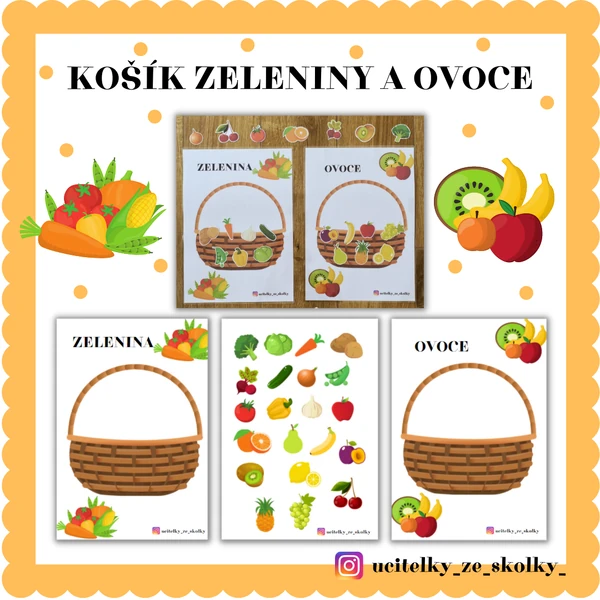 Košík zeleniny a ovoce - třídění