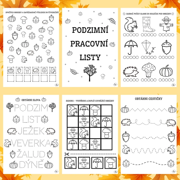 PODZIMNÍ PRACOVNÍ LISTY