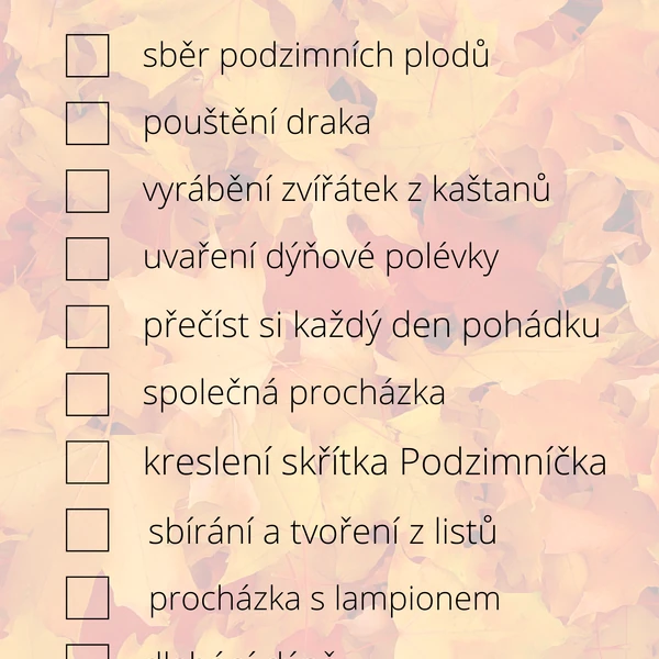 Podzimní výzva pro rodiče s dětmi