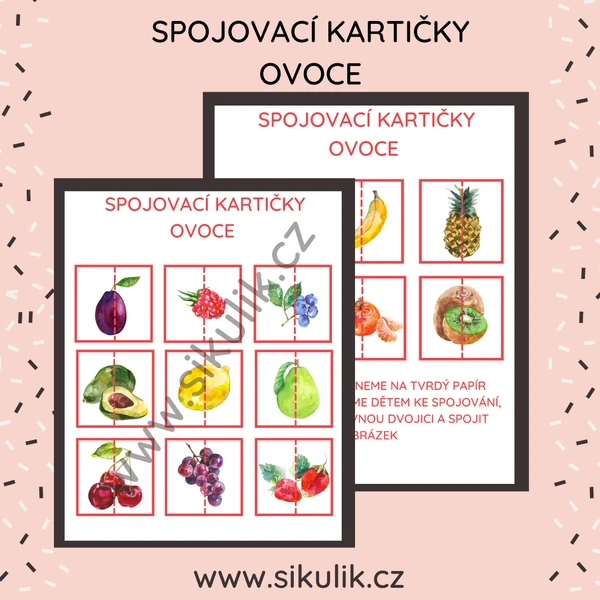 Spojovací kartičky OVOCE