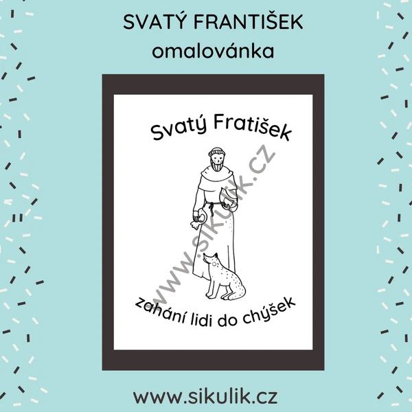 Sv. František omalovánka
