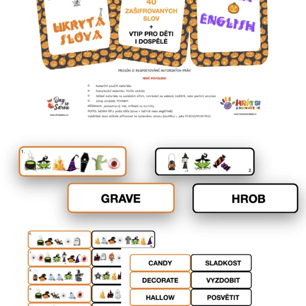 UKRYTÁ SLOVA - HALLOWEEN