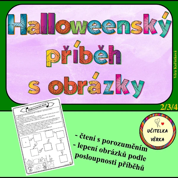 HALLOWEENSKÝ PŘÍBĚH s obrázky - posloupnost příběhu 