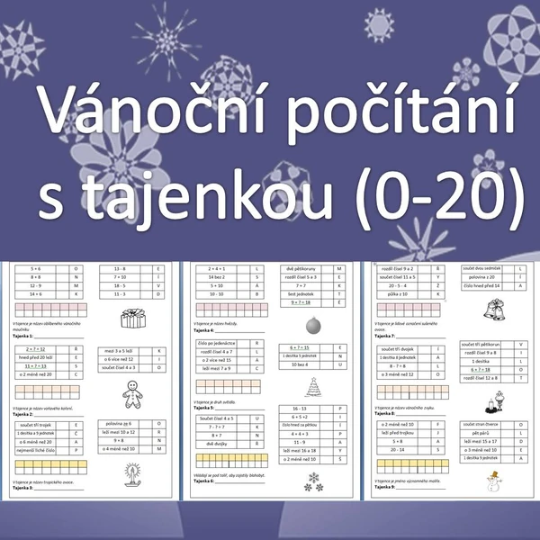 Vánoční počítání s tajenkou