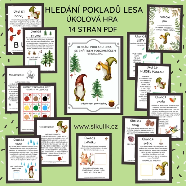 HLEDÁNÍ POKLADŮ LESA BAREVNÁ VERZE