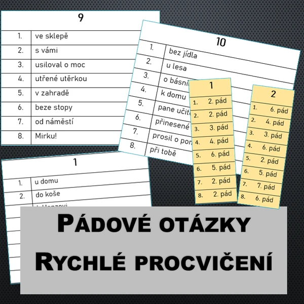 Pádové otázky - rychlé procvičení