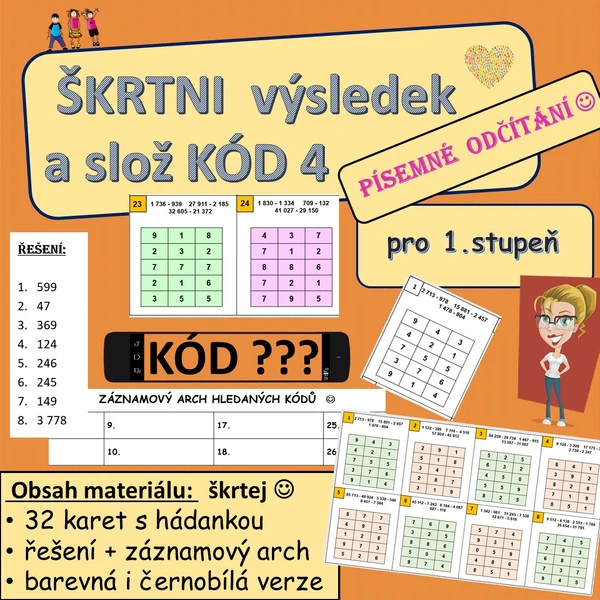 Škrtni výsledek a slož kód 4