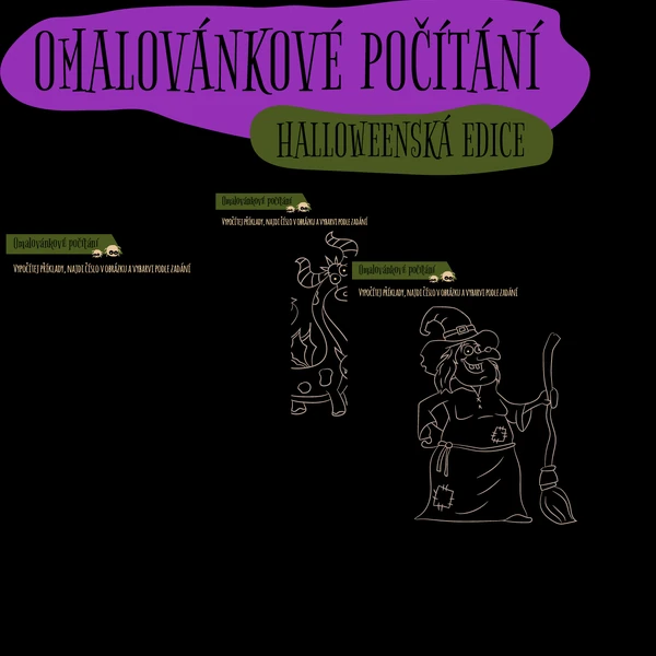 Omalovánkové počítání - Halloweenská edice