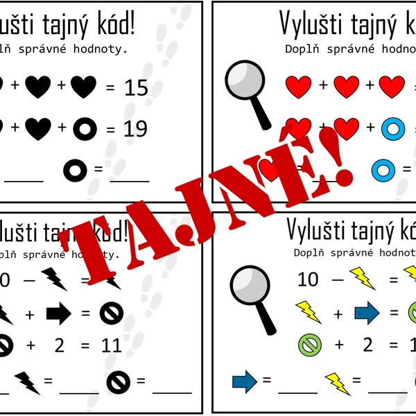 Tajný kód - algebrogramy