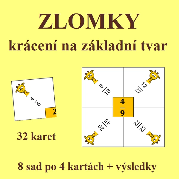 ZLOMKY - základní tvar (slož z karet výsledek)