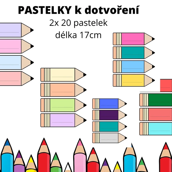 Pastelky k dotvoření