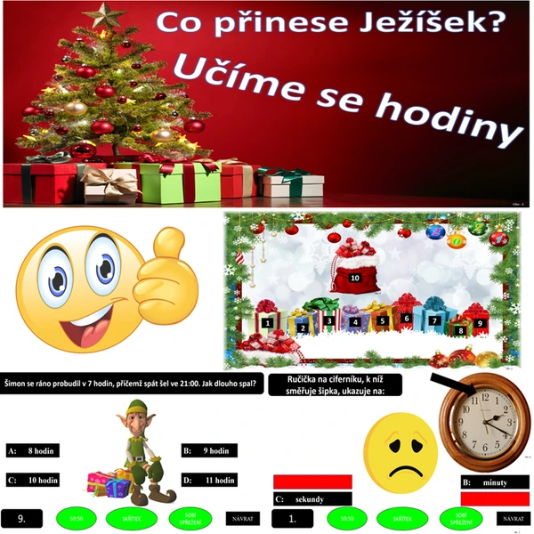 Co přinese Ježíšek? Učíme se hodiny