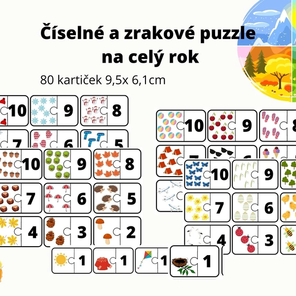 Početní a zrakové puzzle na celý rok