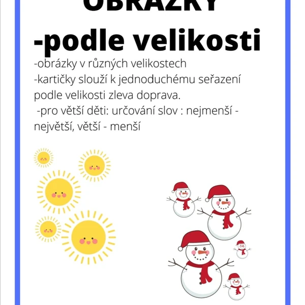 Obrázky podle velikosti