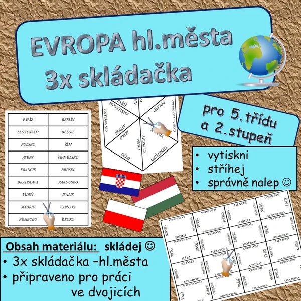 3x Evropa - hlavní města