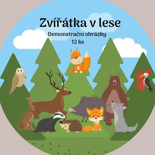 Demonstrační obrázky - ZVÍŘÁTKA V LESE