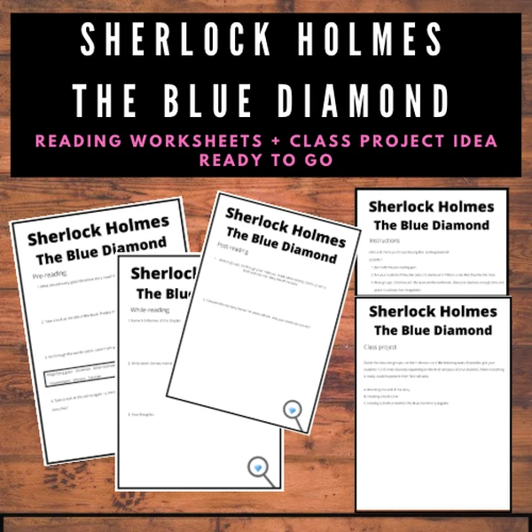 Sherlock Holmes The Blue Diamond | Pracovní listy a projekt ESL