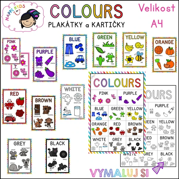 COLOURS - plakátky a kartičky