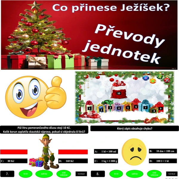 Co přinese Ježíšek? Převody jednotek