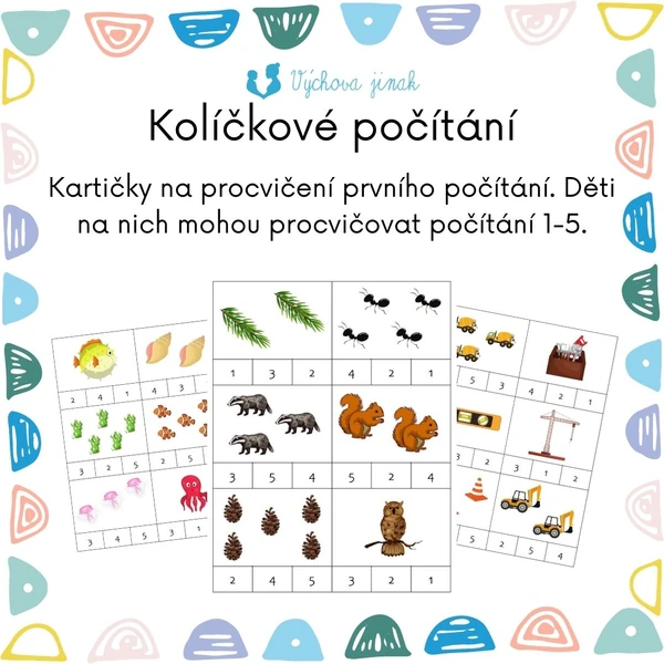Kolíčkové počítání 1-5