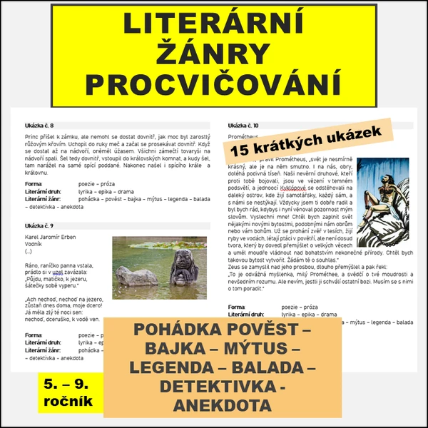 Literární žánry - procvičování