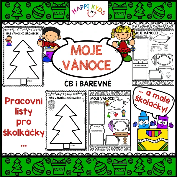 MOJE VÁNOCE - pracovní listy