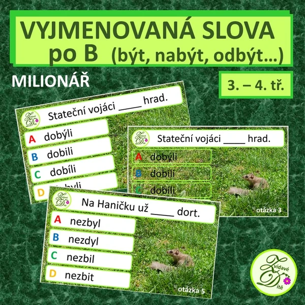 Vyjmenovaná slova B (milionář)