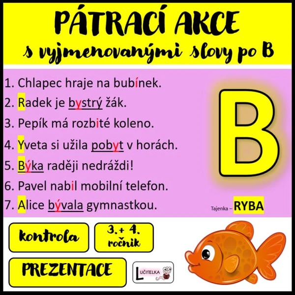 Vyjmenovaná slova PO B - PÁTRAČI