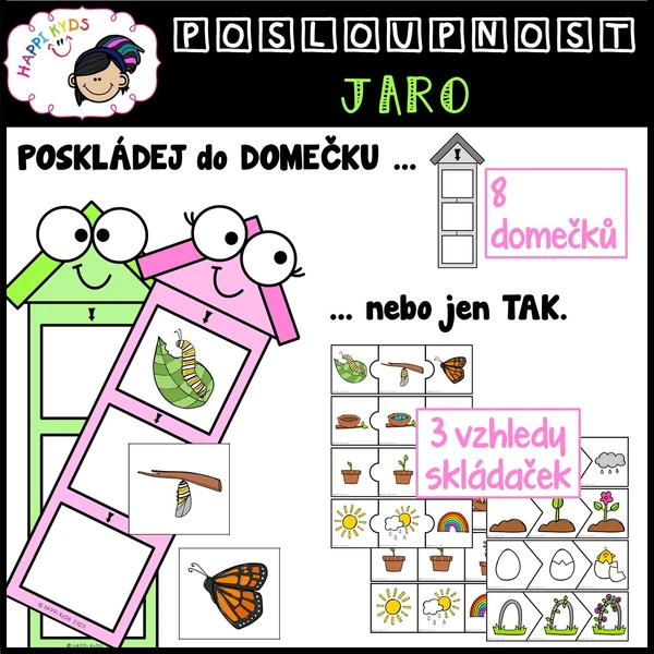 DĚJOVÁ POSLOUPNOST - Jaro - skládačky a podložky