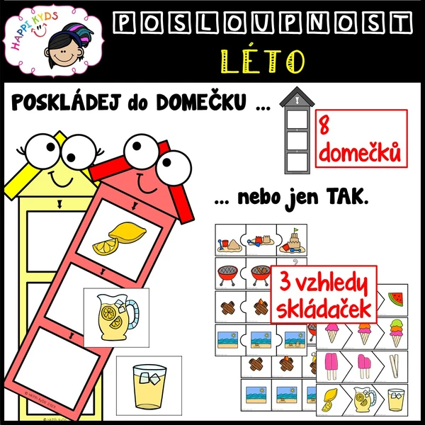 DĚJOVÁ POSLOUPNOST - Léto - skládačky a podložky