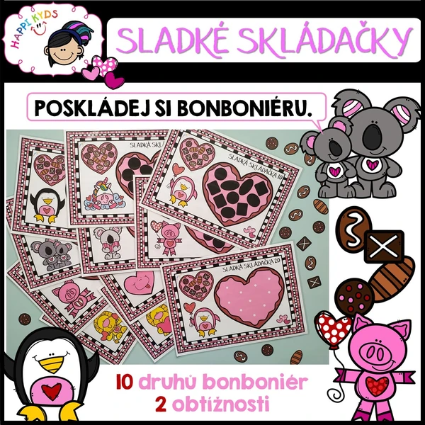 SLADKÉ SKLÁDAČKY - skládej podle předlohy