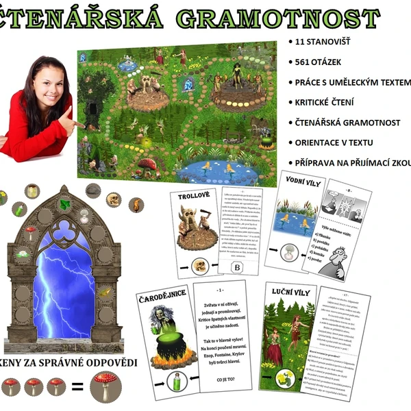 ČTENÁŘSKÁ GRAMOTNOST, KRITICKÉ MYŠLENÍ, LITERÁRNÍ POJMY (umělecký text) - deskovka