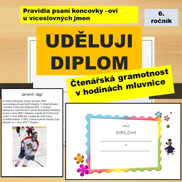 Uděluji diplom - čtenářská gramotnost v hodině mluvnice