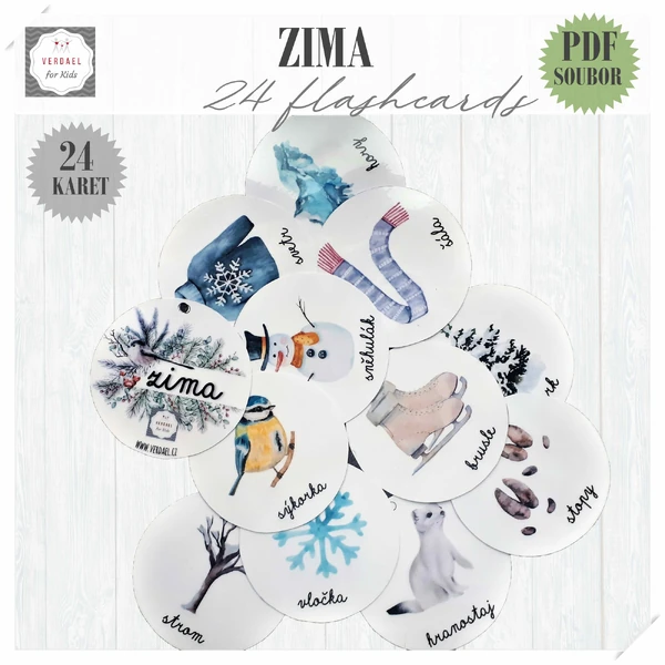 ZIMA - DEMONSTRAČNÍ KARTY