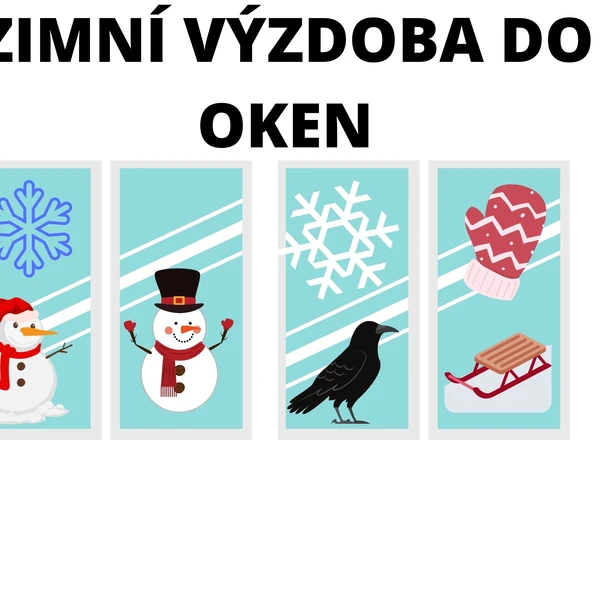 Zimní oboustranná výzdoba oken