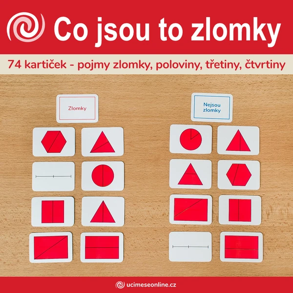 Co jsou to zlomky - 74 kartiček